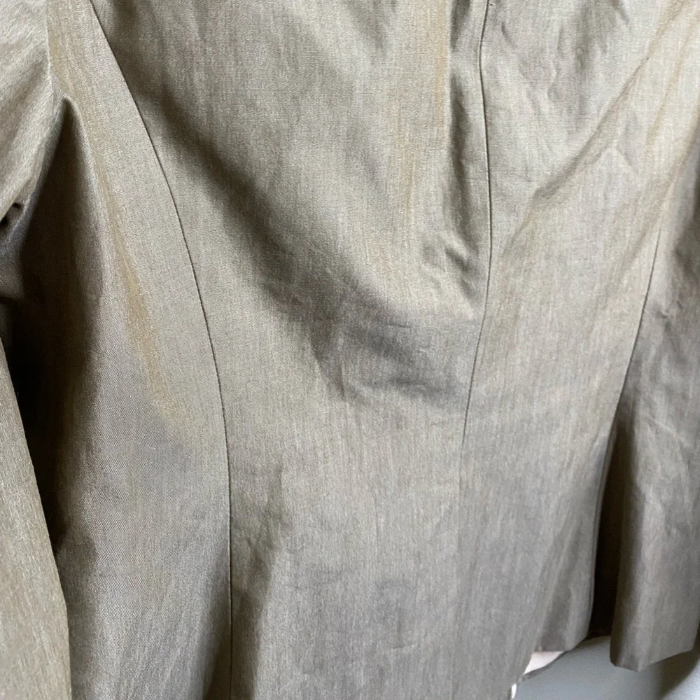 NWT J. Crew Tan/ Taupe Cotton Blazer Two-Button Blazer Size 8 - Picture 9 of 10